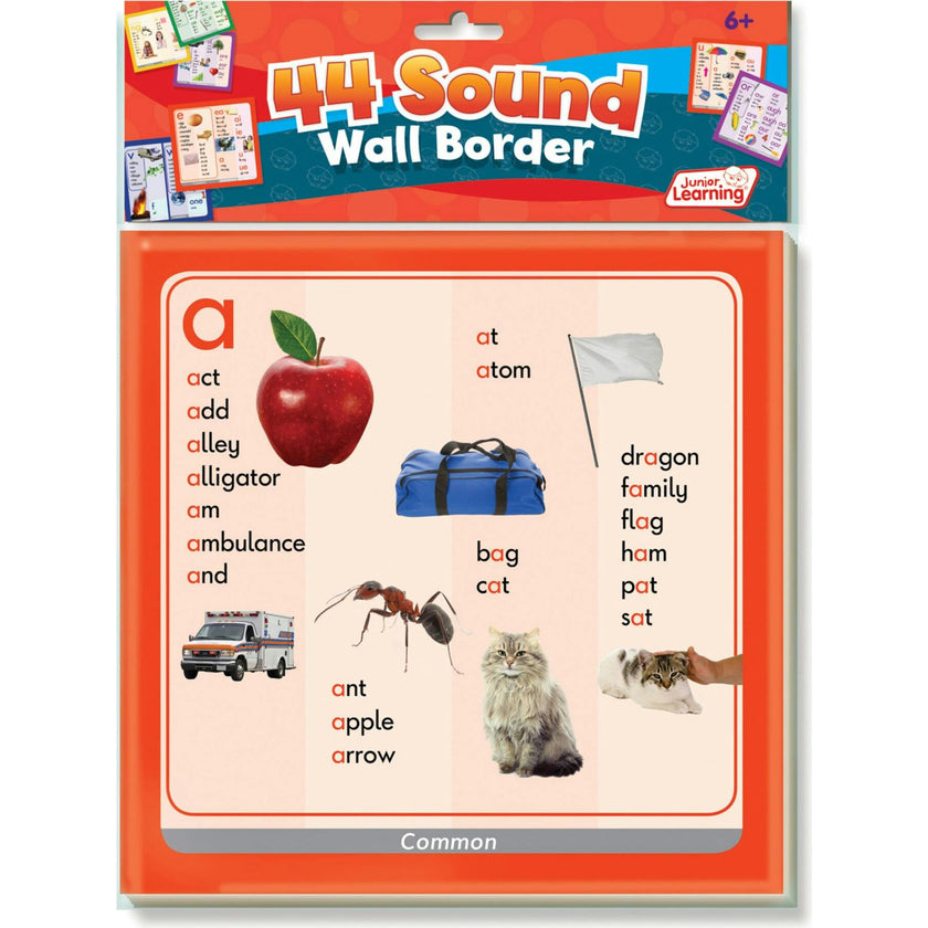 44 Sound Wall Border Decorative for Ages 6+ Grade 1 Learning