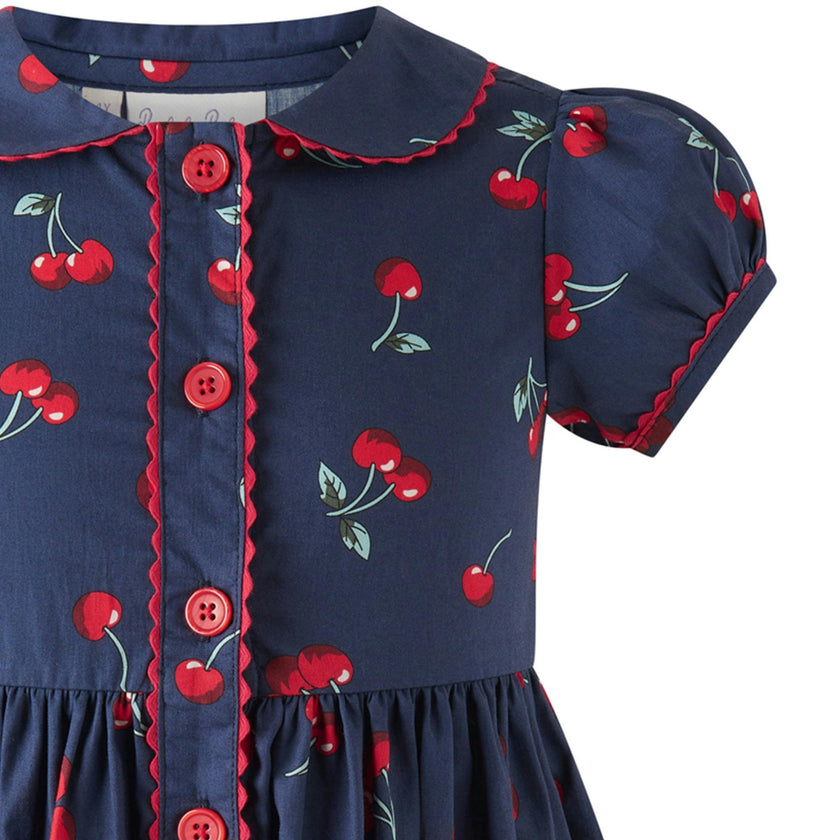 Cherry Button-Front Dress