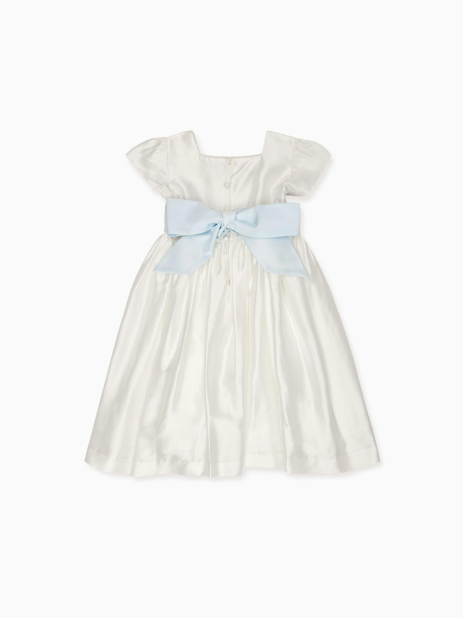 Ivory Emilie Silk Ceremony Girl Dress