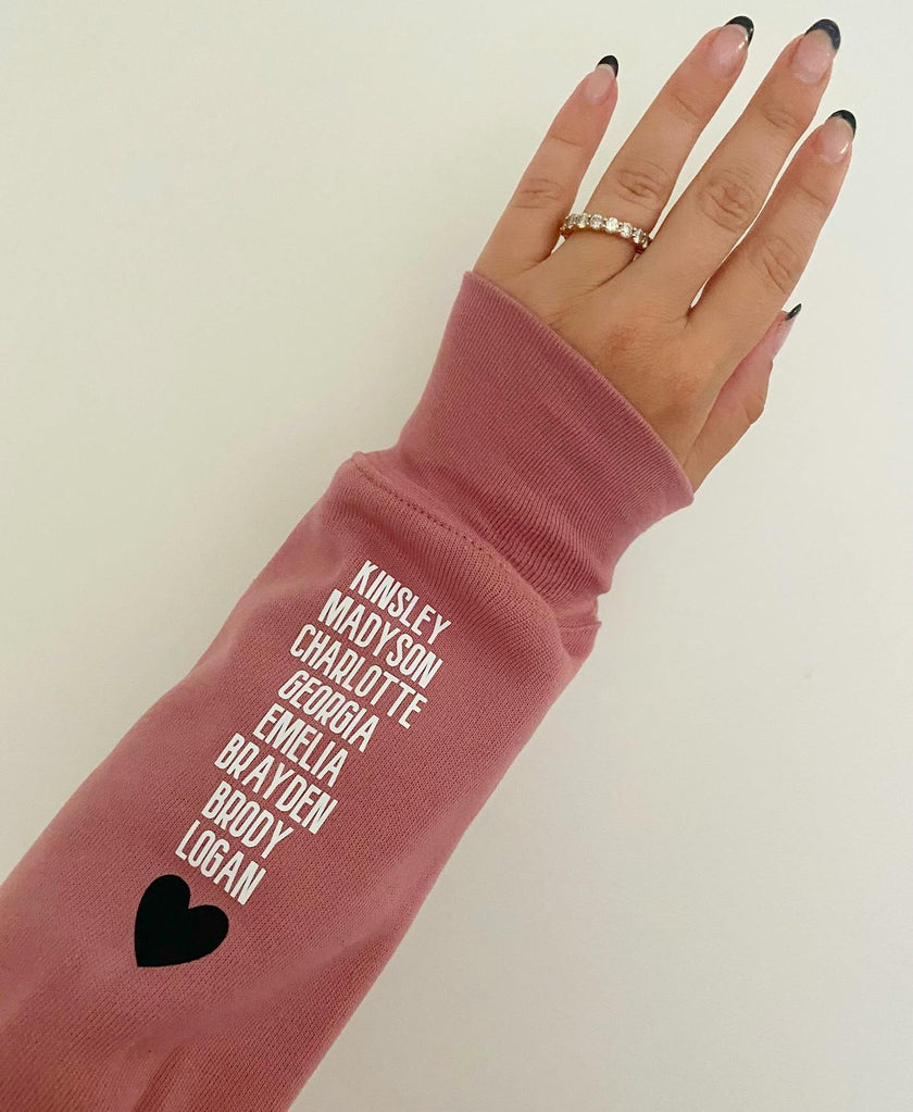 Love Personalized Love on the Cuff Sweatshirt, Antique