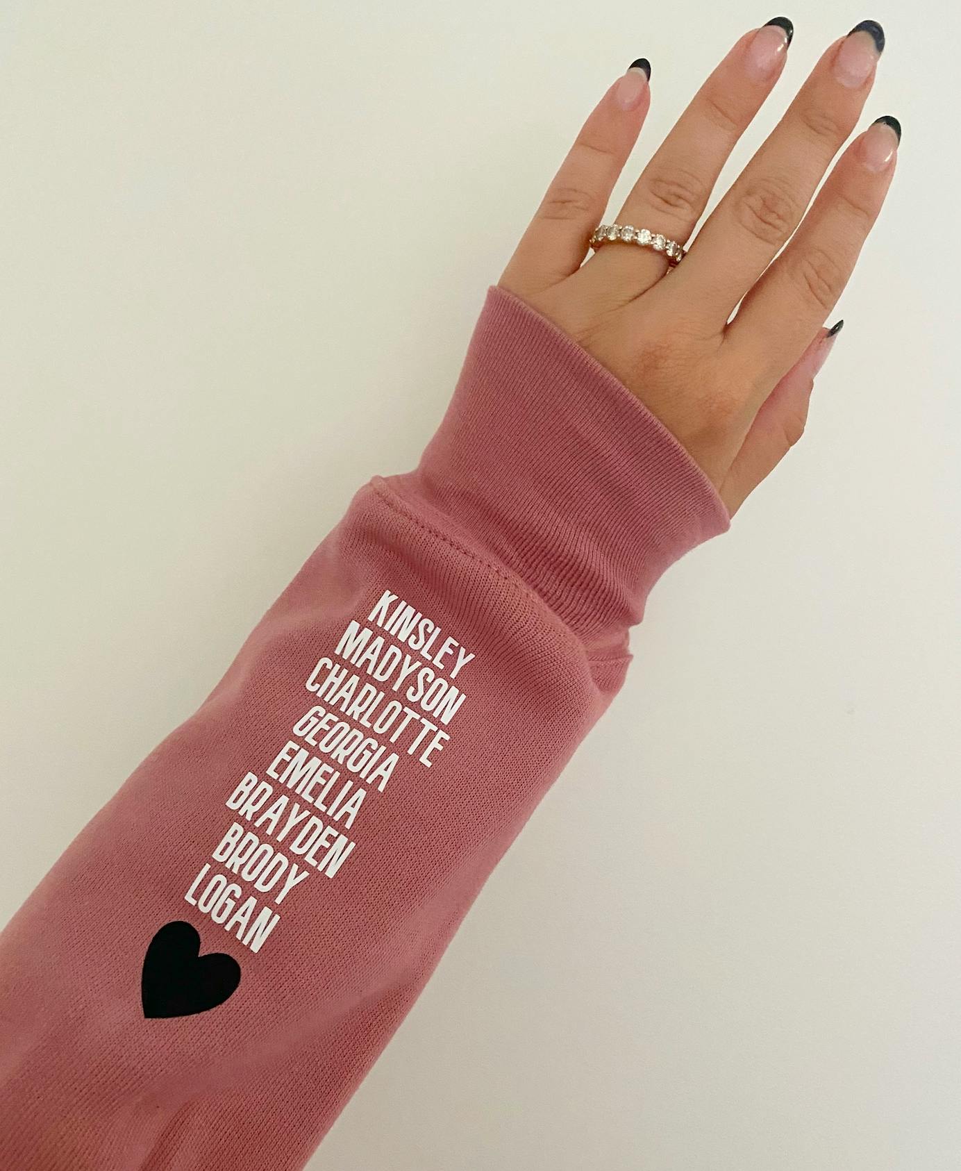 Love Personalized Love on the Cuff Sweatshirt, Antique