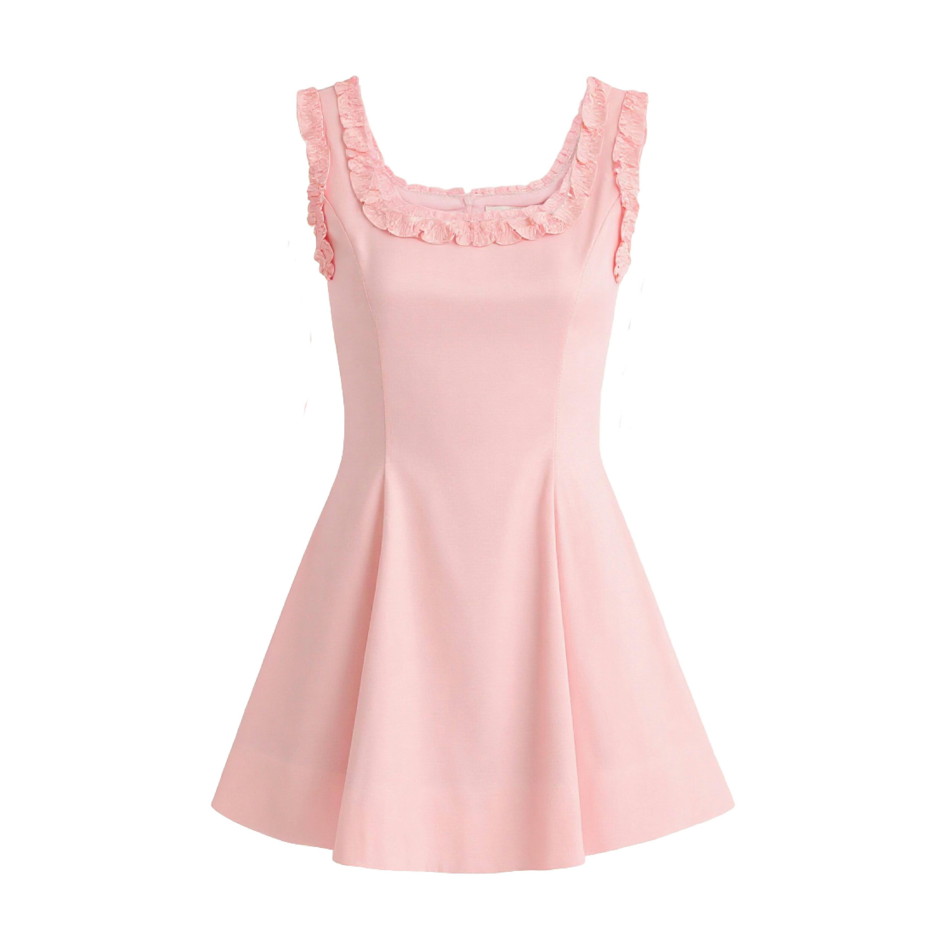 Light Pink Marston Ruffle Strap Dress