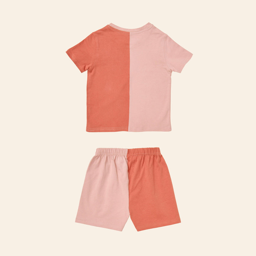 Colorblocked T-shirt Set
