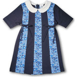 Floral Print Knit Colorblock Dress