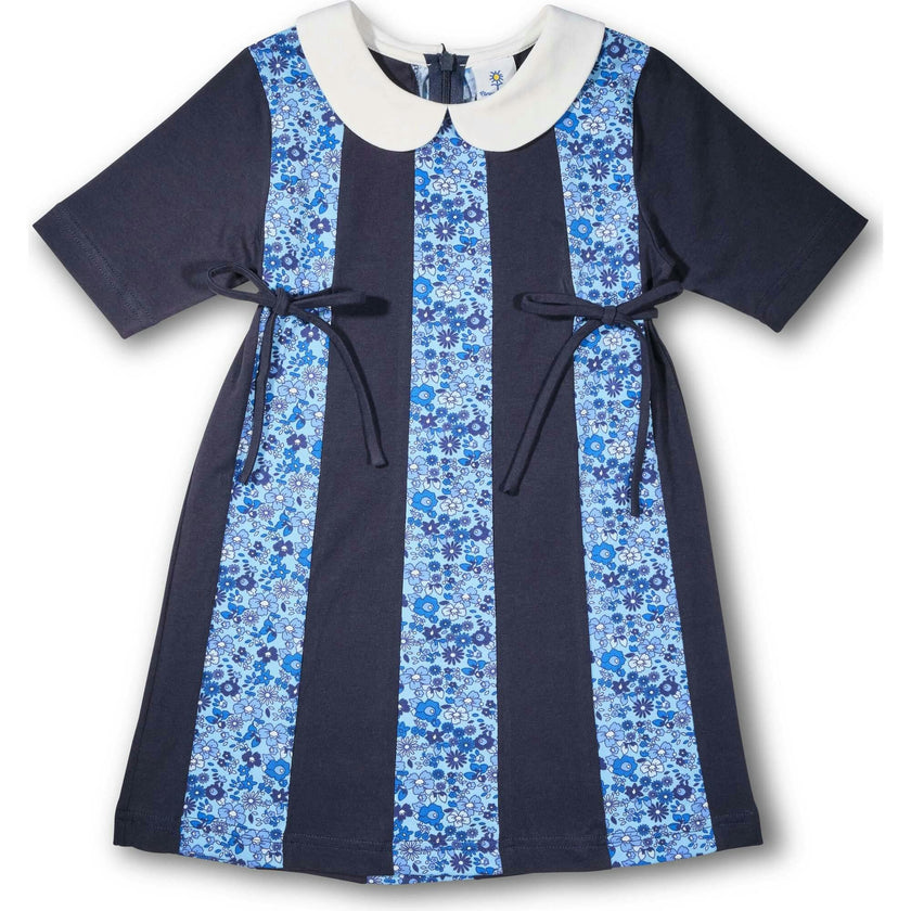 Floral Print Knit Colorblock Dress