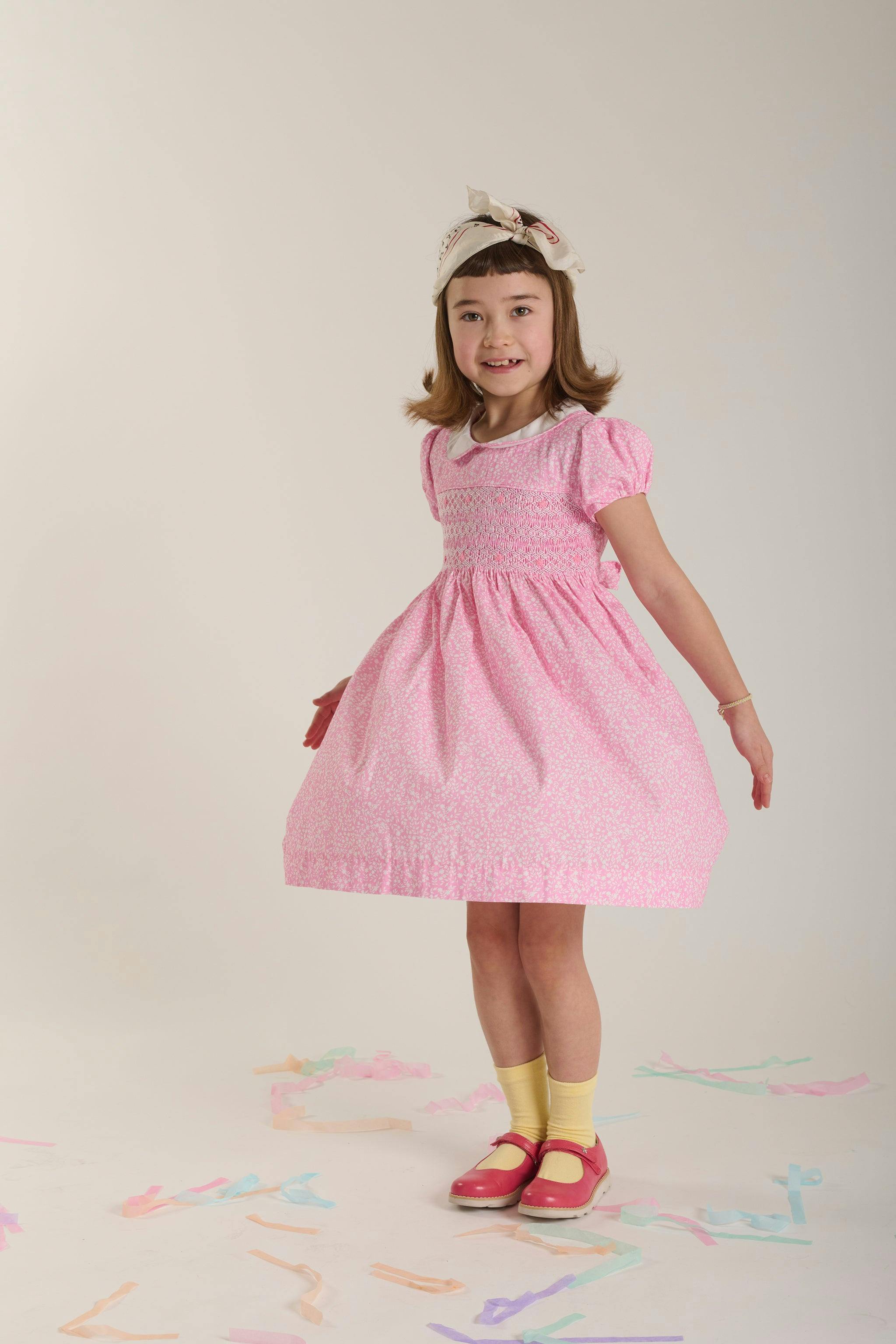Hand-Smocked Girls Dress - Esme