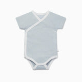 Short Sleeve Kimono Bodysuit - Blue Stripe