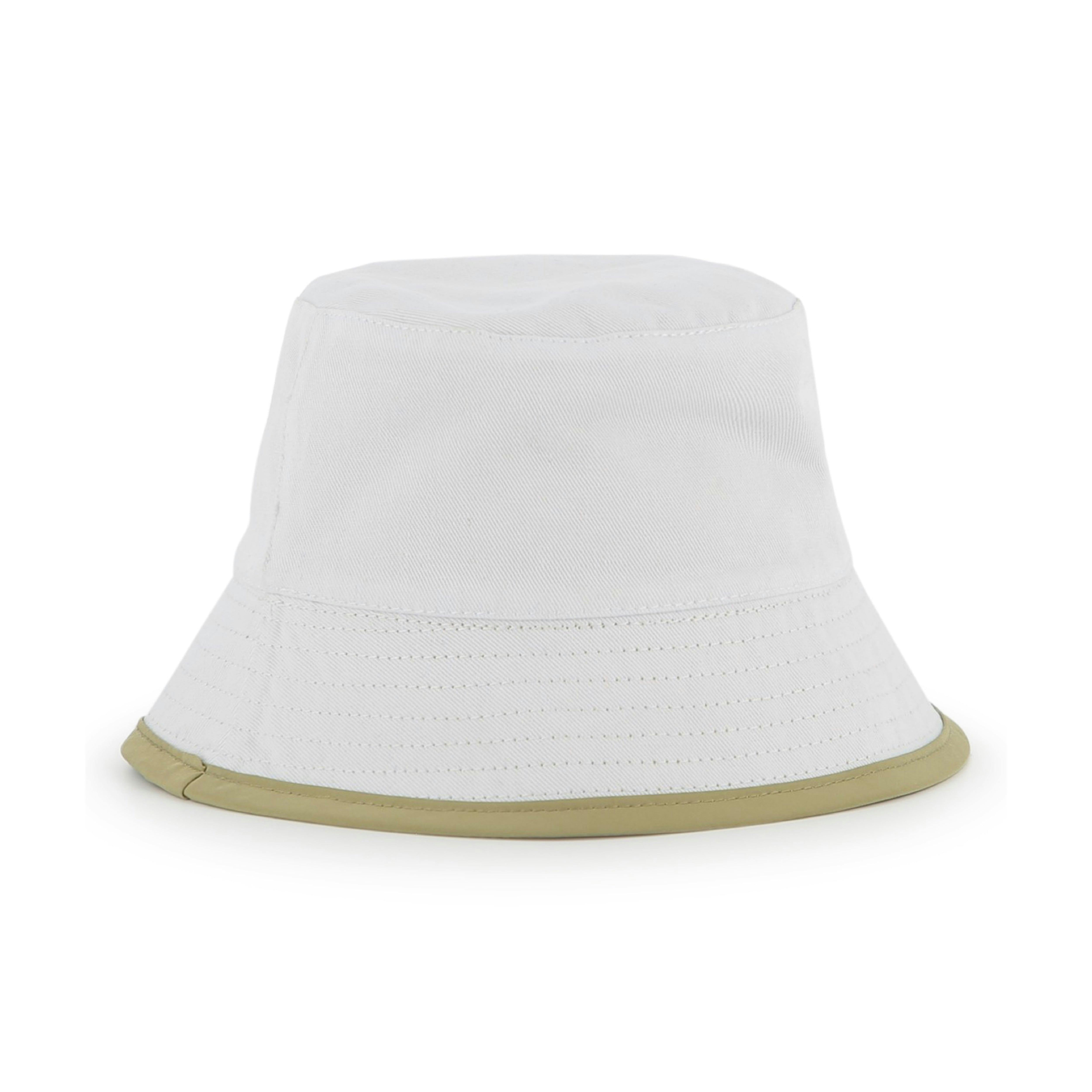 White & Beige Reversible Bucket Hat – Maisonette