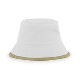 White & Beige Reversible Bucket Hat
