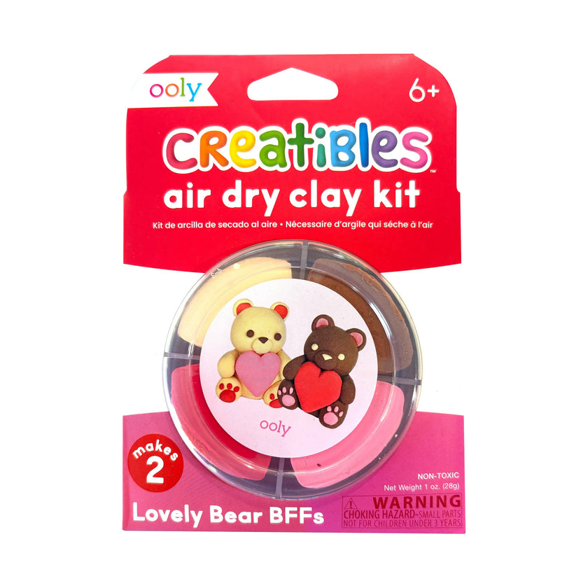 Creatibles Mini Air Dry Clay Kit - Lovely Bears BFFs - 2 Designs