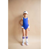 The Soho Crossover Back Strap One-Piece Swimwsuit, Blue Deep