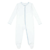 baby white pointelle footie