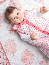 Block-Printed Cotton Crib Quilt