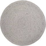 Neethu Hand-Crafted Felted Wool Round Rug, Grey