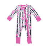 Cabbage Rose Stripe - Convertible Romper