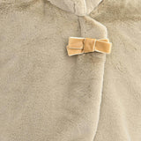 Beige Plush Asymmetrical Coat