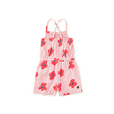 Smocked Strappy Romper, Rock Floral