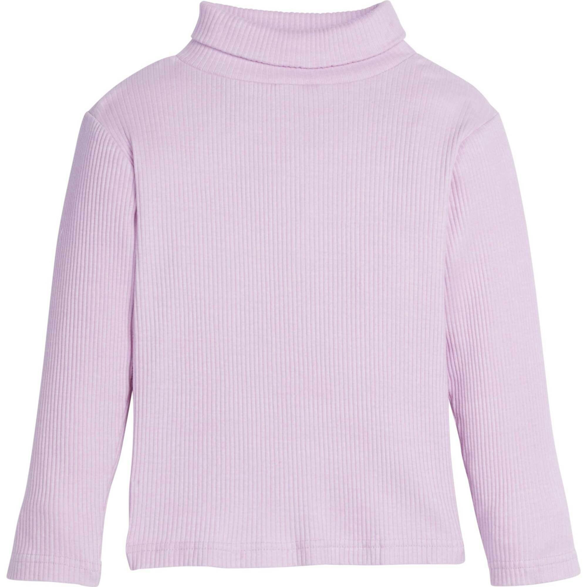 Stretchy Ribbed Long Sleeve Turtleneck Sweatshirt