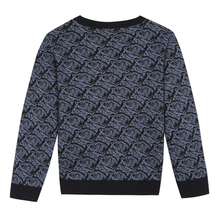 KENZO KIDS Classic Tiger Logo Jacquard Sweater