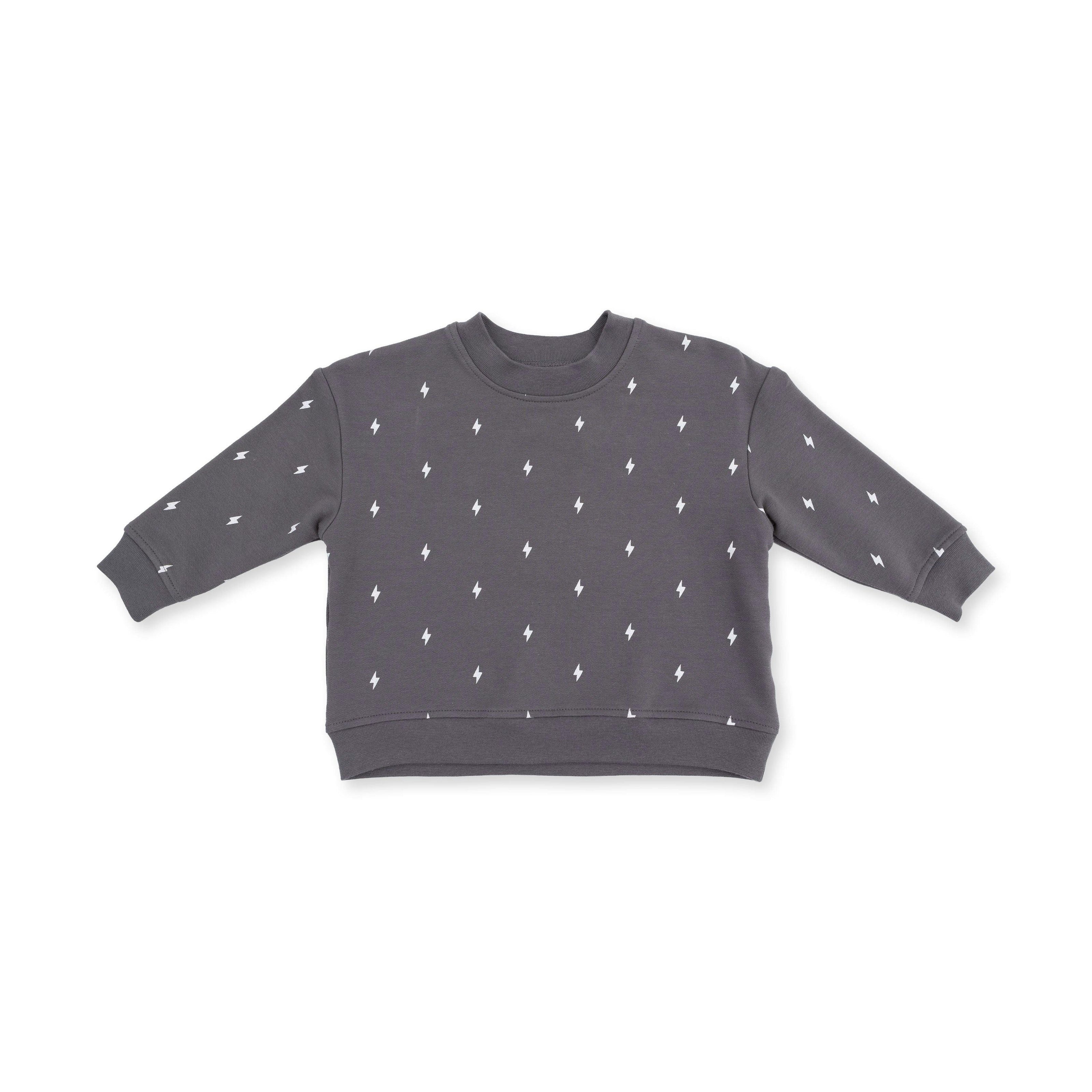 Lightning Bolt French Terry - Drop Sleeve Sweatshirt