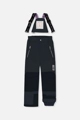 Two Piece Play Snowsuit Pink Mountain Print With Black Pants
