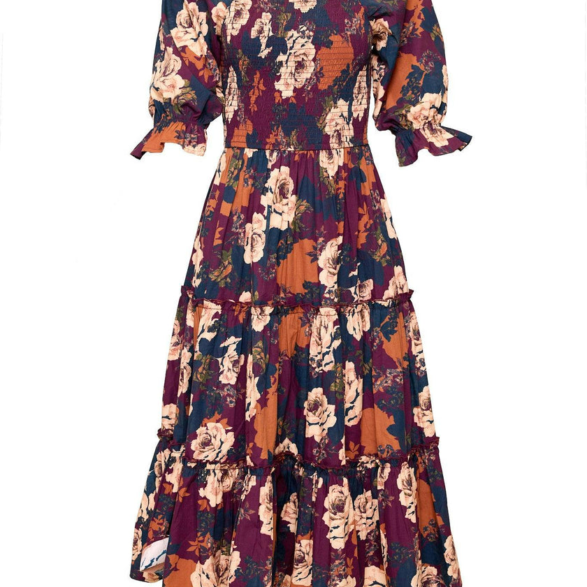 Madeline Dress in Equinox Rose