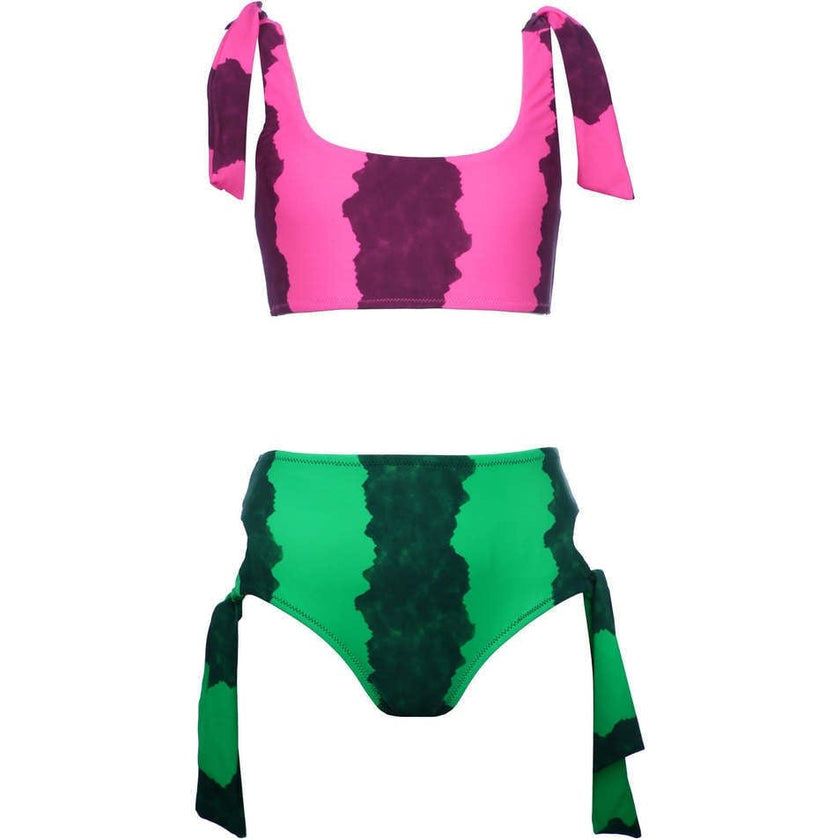 June Tie-Shoulder Sleeveless Two-Piece Bikini