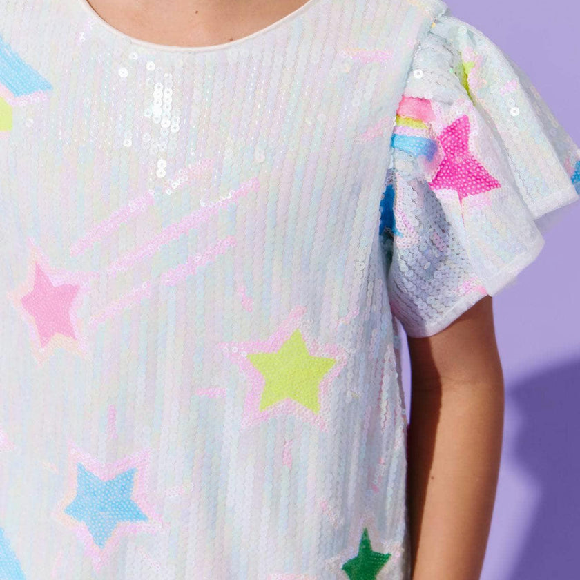 Rainbow Shooting Star Sequin Dress