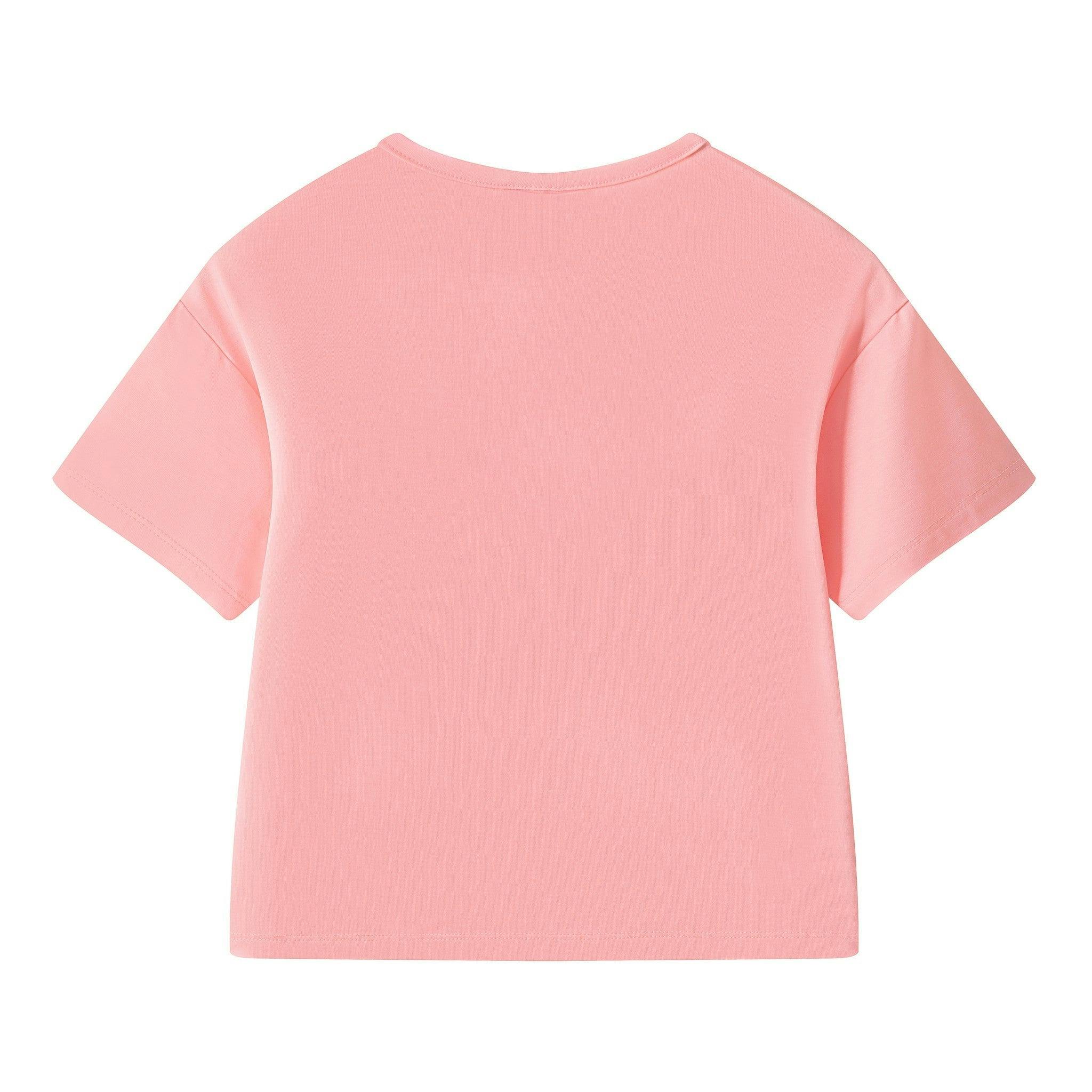 Short Sleeve Pink Pajama Set | Cherry Heart