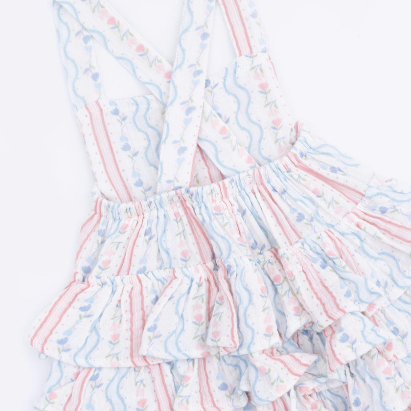 Tulip Stripe - Ruffle Sunsuit