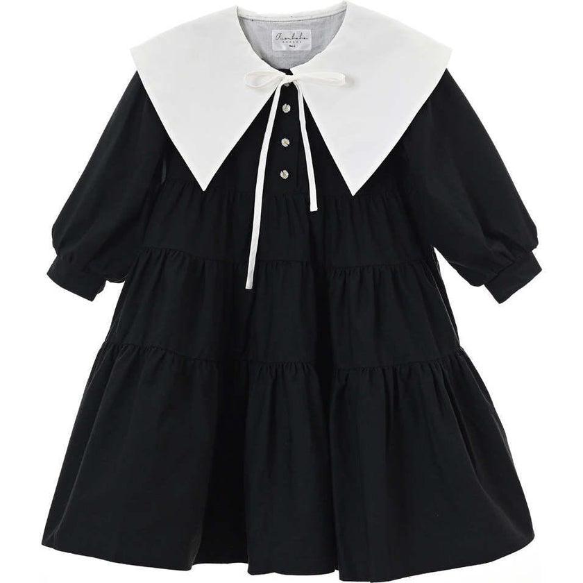 Hermione dress (black/off-white)