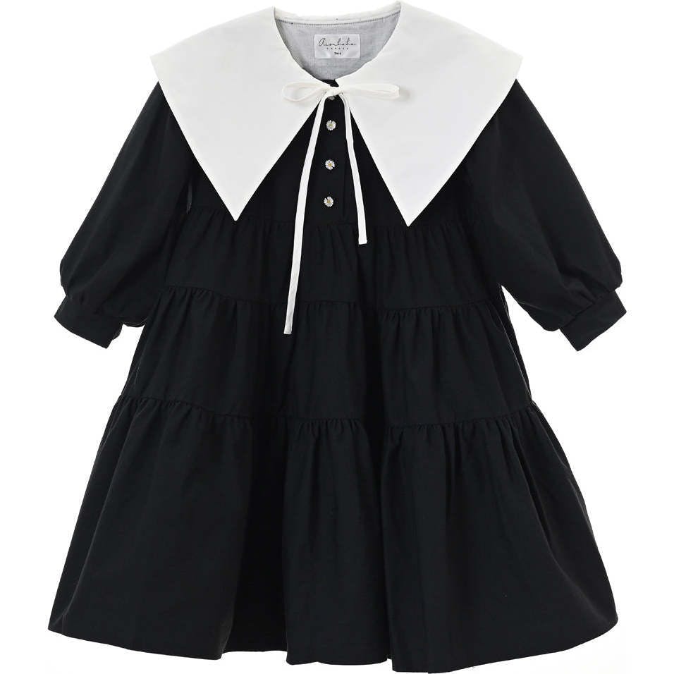 Hermione dress (black/off-white)