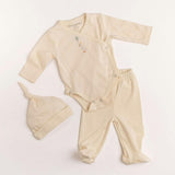 Pima Embroidered Bundle Set in Goose