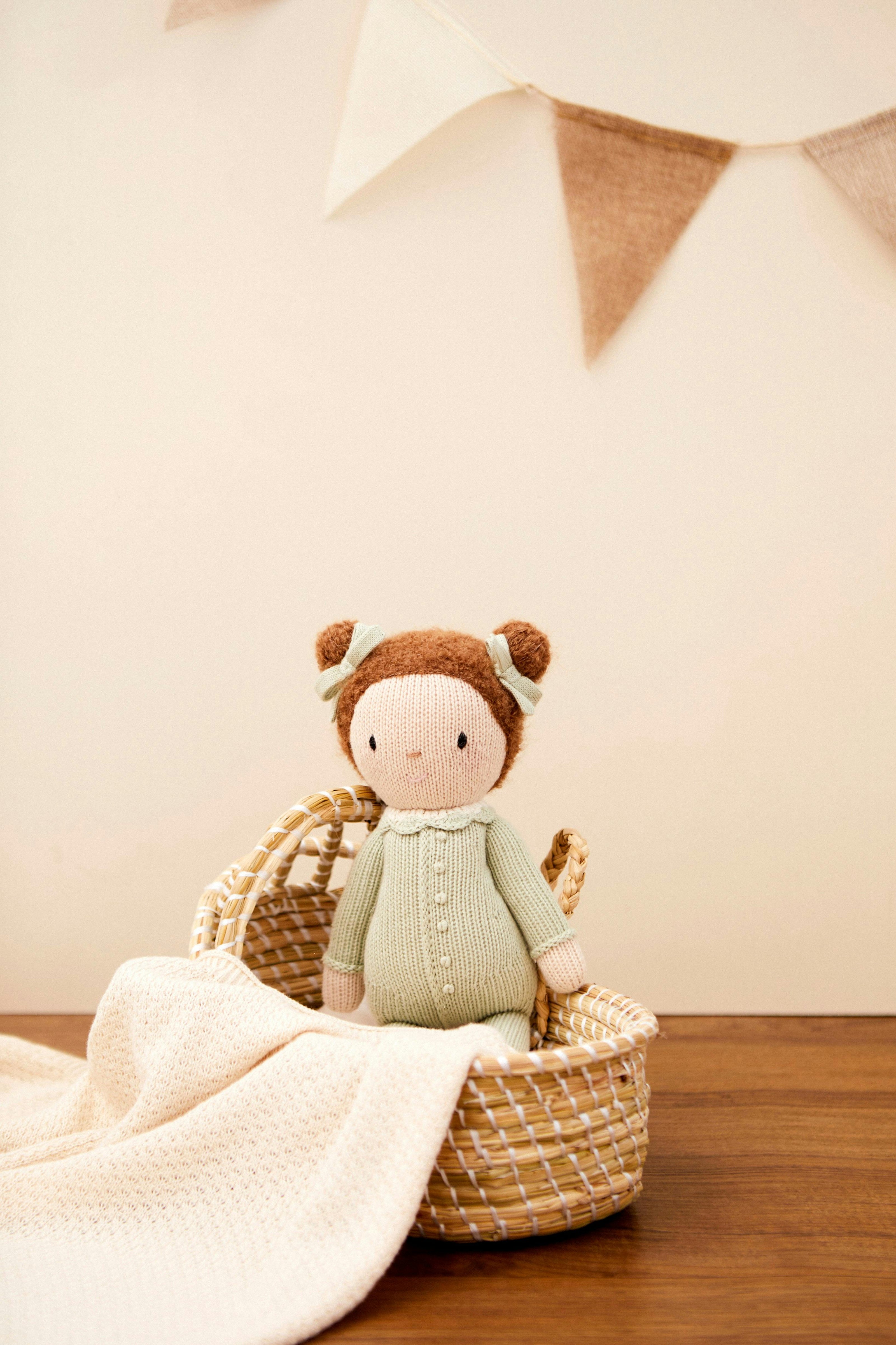 Baby Emily doll light green - 11