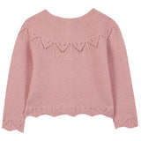 TARTINE ET CHOCOLAT Openwork Baby Cardigan - Blush