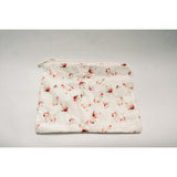 Scarlet Bloom Timeless Floral Ruffle Zipper Pouch
