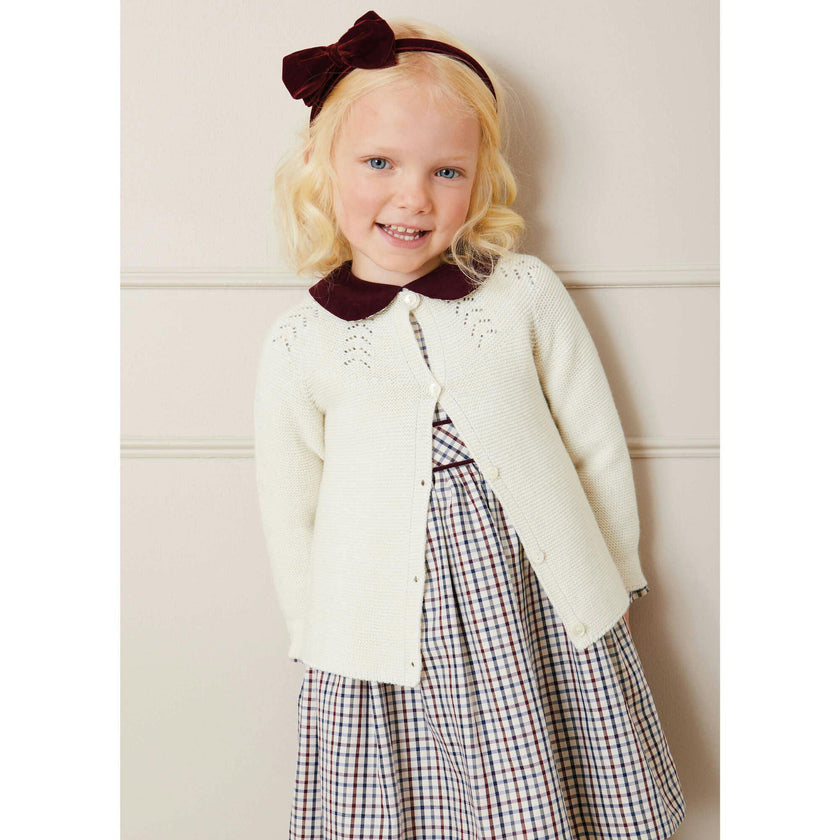 Openwork Cardigan In Cream (6mths-10yrs)