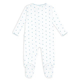 baby blue heart pima footie