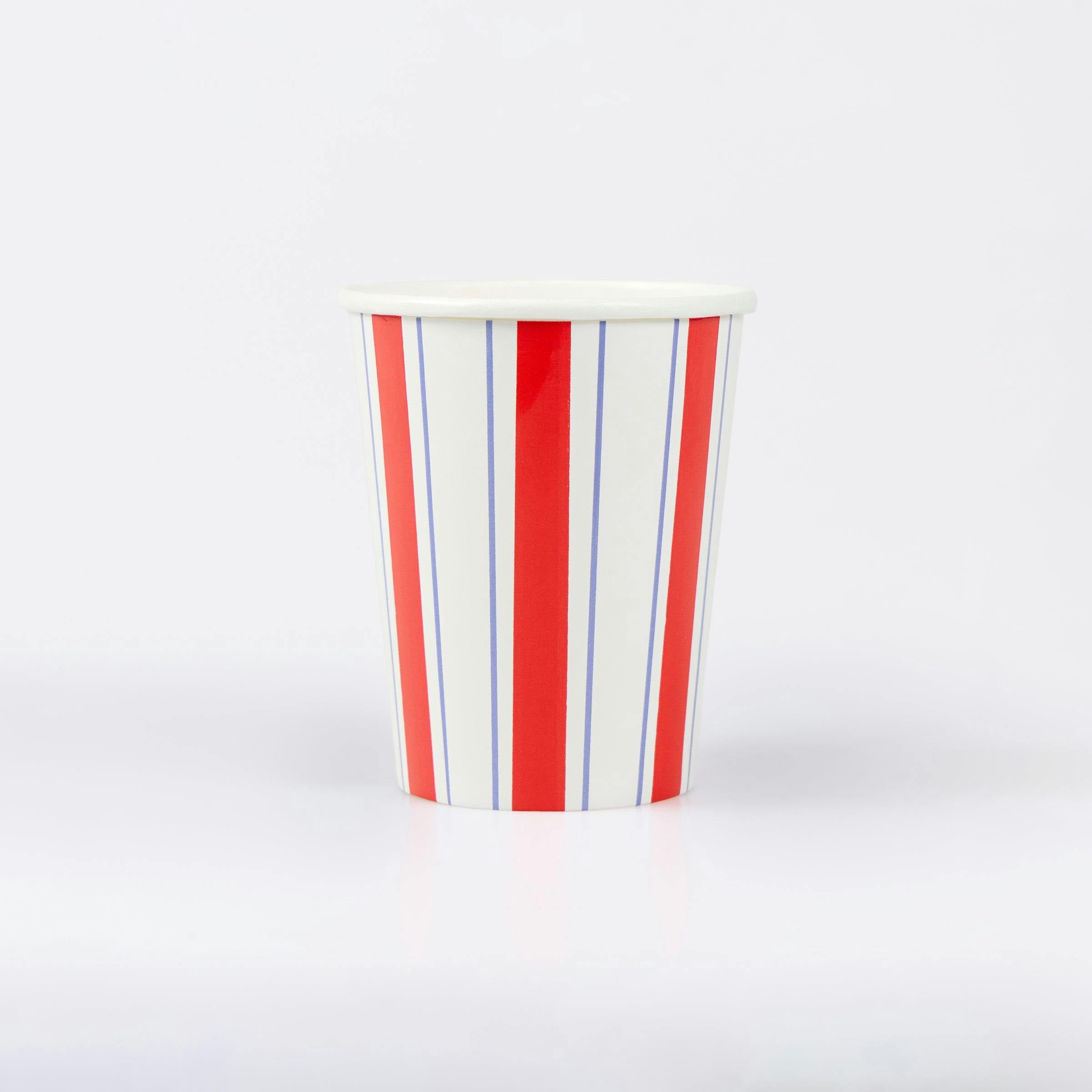 Nautical Striped Cups