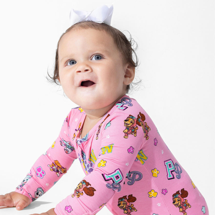PAW Patrol: Varsity Pink Bamboo Convertible Footie