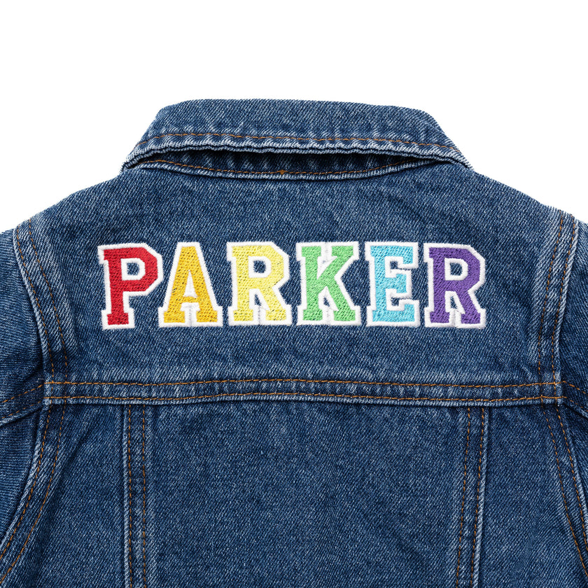 Custom Embroidered Washed Denim Jacket