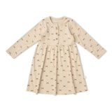 Organic Buttoned Dress - Tiny Bows
