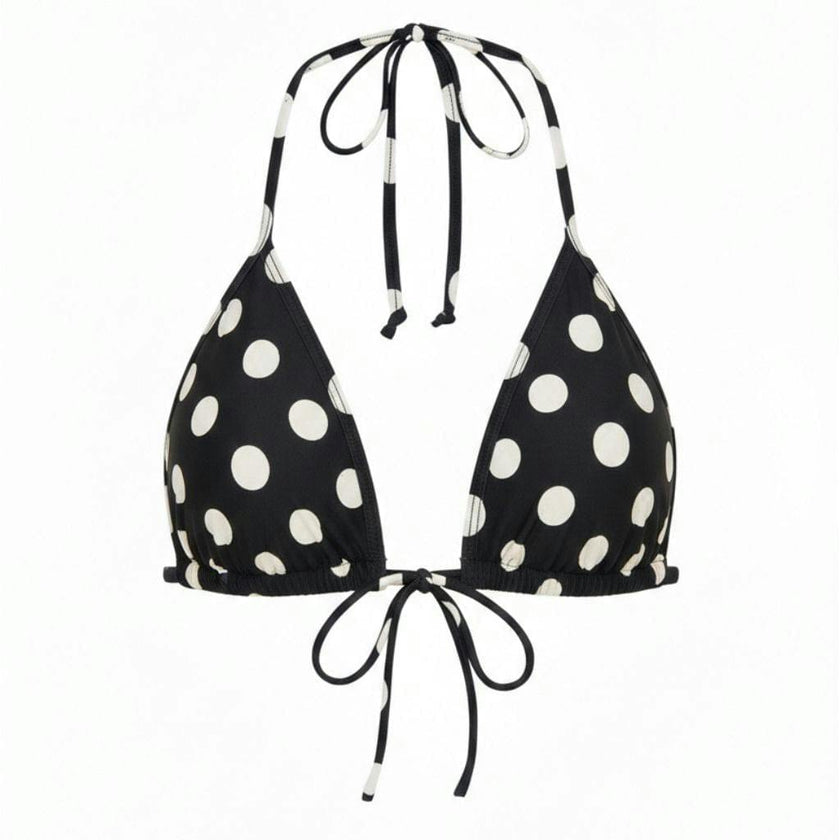 Polka Dot Binded Emma (Zig-Zag Stitch) Bikini Top