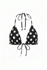 Polka Dot Binded Emma (Zig-Zag Stitch) Bikini Top