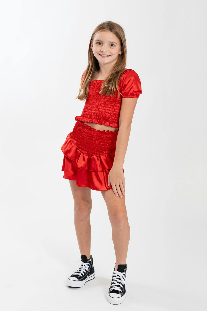Kids Amber Smocked Ruffle 2 Piece Set