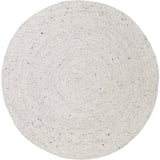 Neethu Hand-Crafted Felted Wool Round Rug, Natural