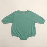 Harley Pocket Romper in Mineral Green