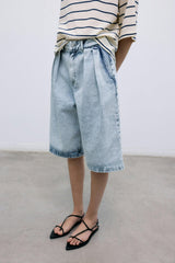 TNS Denim Woman Bermuda Bleach Denim