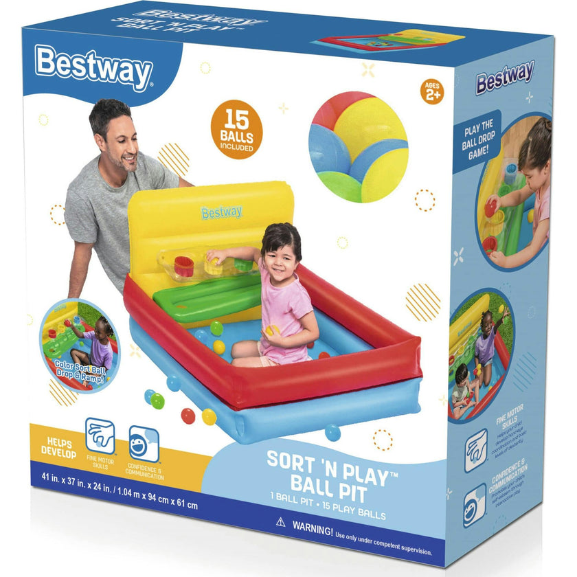 Bestway Sort 'n Play Inflatable Ball Pit W/ 15 Play Balls