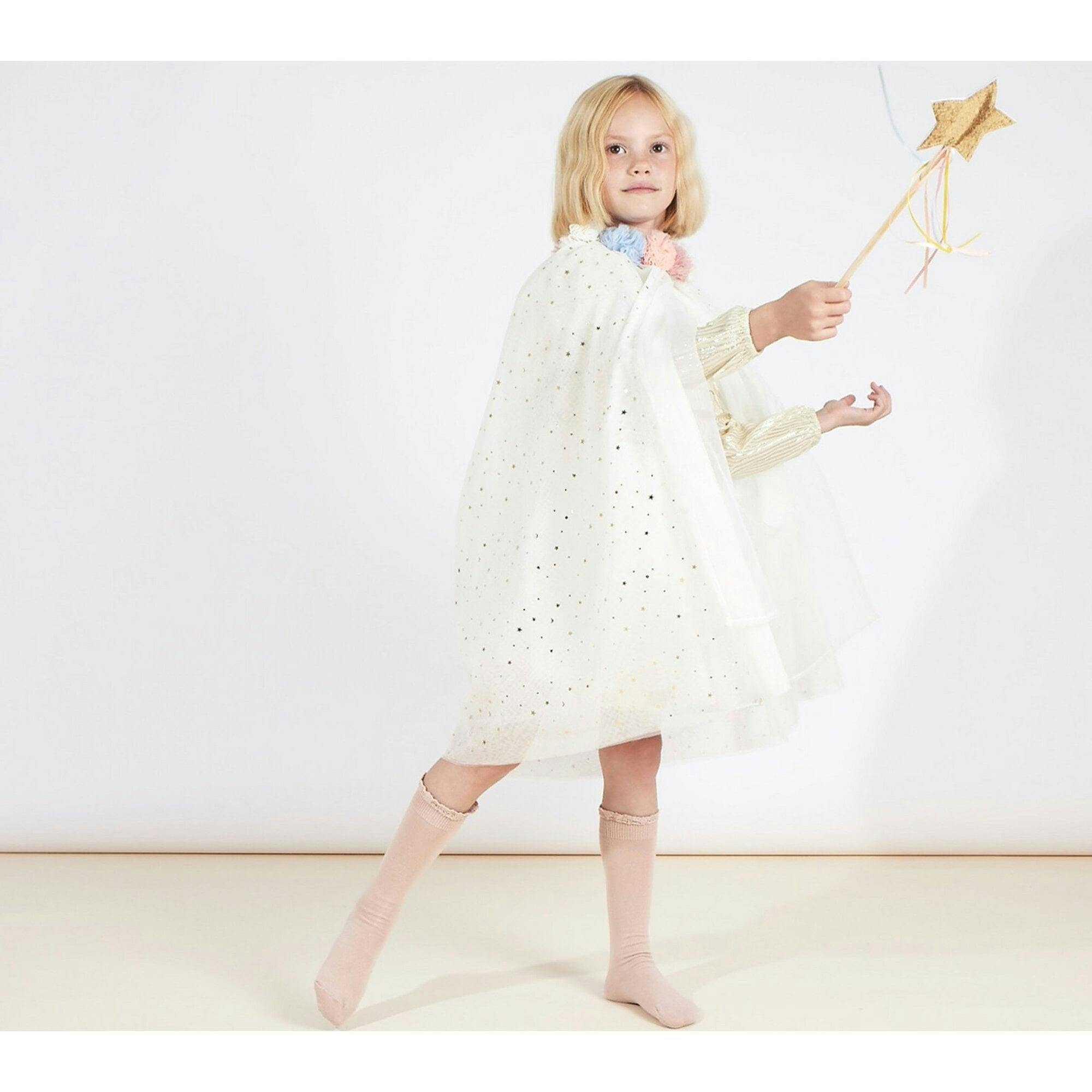 Pompom Collar Cape